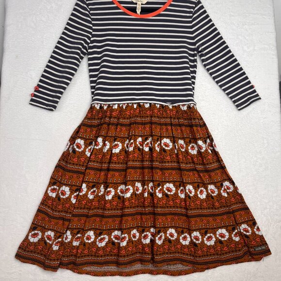 Matilda Jane Winsome Mixed Print Floral Striped Dress size S Whimsy Twee Boho - Picture 9 of 12